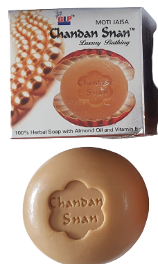GLP CHANDAN SNAN -- HERBAL BATH SOAP WITH ALMOND OIL AND VITAMIN E (ORDER FOR MINIMUM 10 PIECES)