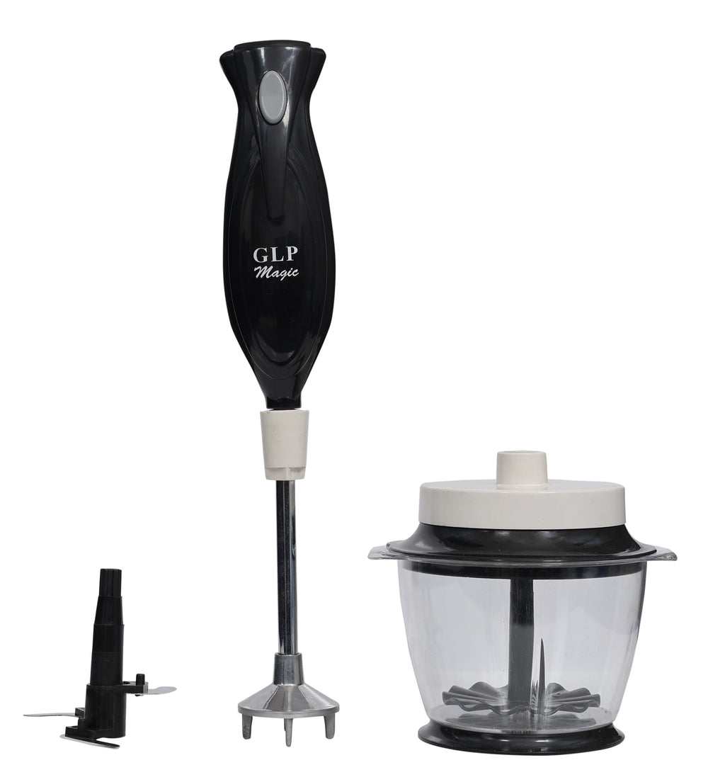 GLP Magic Combo - Hand Blender-cum- Chopper 300 WATTS BLACK & WHITE.   MODEL NO. G-MCHBCB-25.
