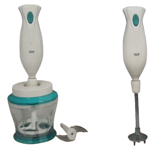 GLP Magic Combo - Hand Blender-cum- Chopper 300 WATTS BLACK & WHITE. MODEL NO. G-MCHBCoW-26.