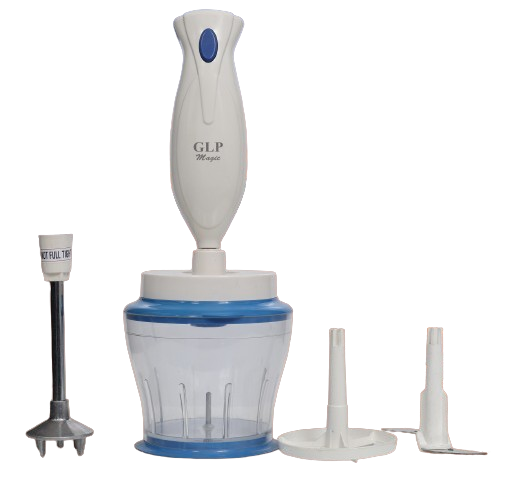GLP Magic Combo - Hand Blender-cum- Chopper 300 WATTS BLACK & WHITE. MODEL NO. G-MCHBCoW-26.